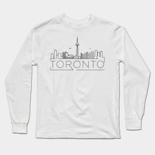 Toronto Minimal Skyline Long Sleeve T-Shirt